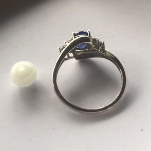 Jewelry - Blue Sapphire & 10k Raw Silver Ring Jewelry - Blue Sapphire & 10k Raw Silver Ring